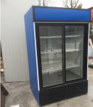 Vitrină frigorifică verticală dublă, 200cm înălțime, 100cm lungime, 75cm adâncime